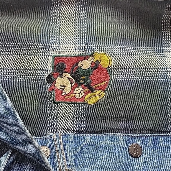 Vintage Walt Disney Mickeys Travelers Club Denim Reversible Vest-Size Large - Picture 15 of 17